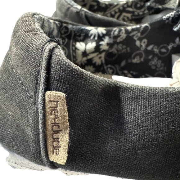 Hey Dude Women's Black Canvas Lace-Up Loafers Size 7 - Picture 4 of 8